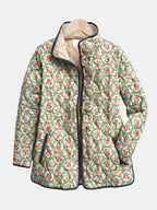 Amélie | Quiltad jacka med blommig gobelänglook