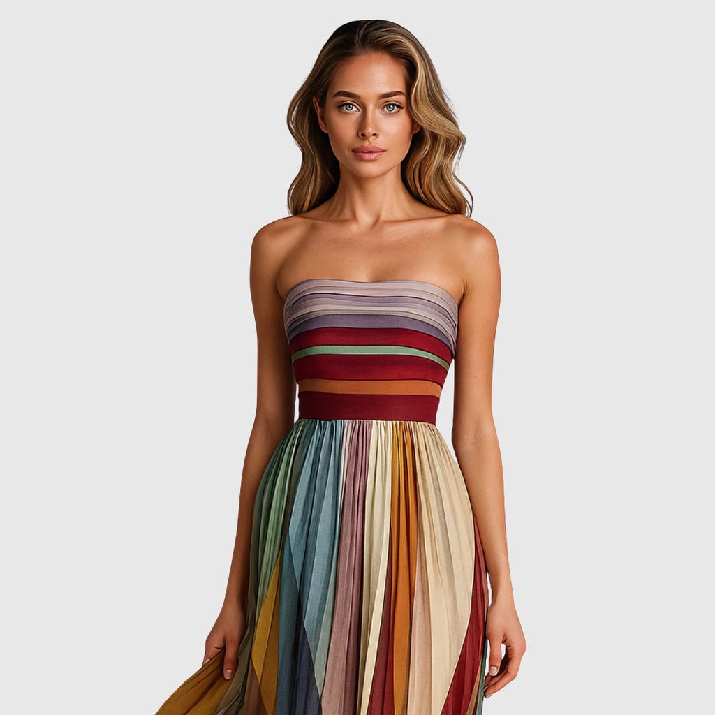 Isola – Chic Lång Klänning Med Eleganta Detaljer