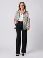 Chloé | Quiltad jacka med blommigt patchwork
