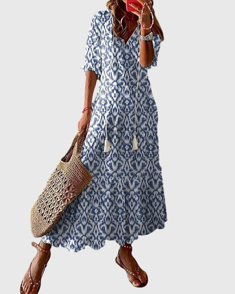 Amalia – Boho Vintage Sommarklänning