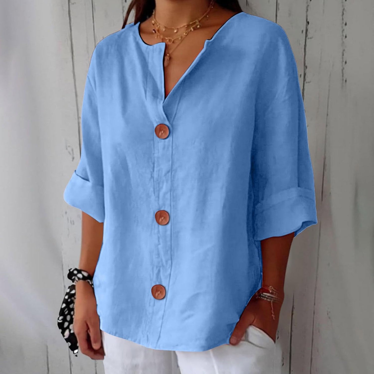 Marie | Sofistikerad blus med volanger