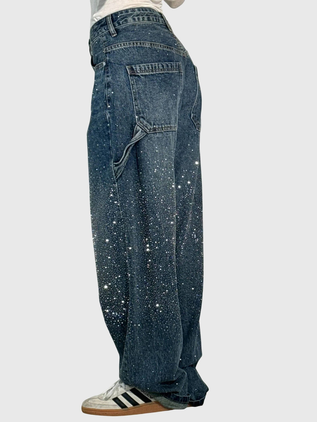 Kimberly – Kvinnors Glittrande Diamant Denimbyxor