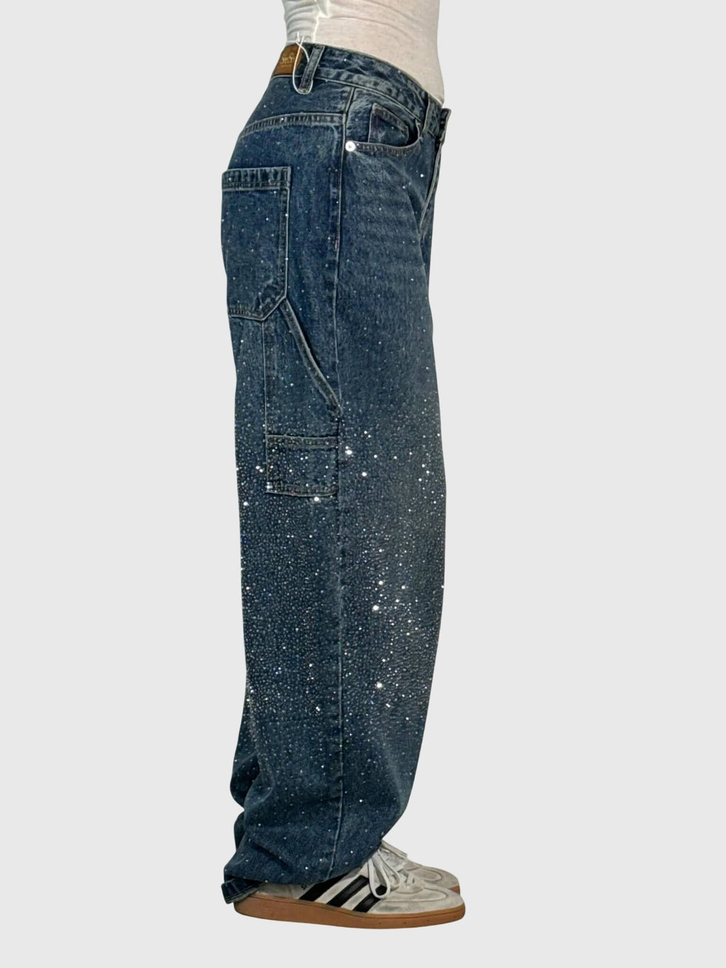 Kimberly – Kvinnors Glittrande Diamant Denimbyxor