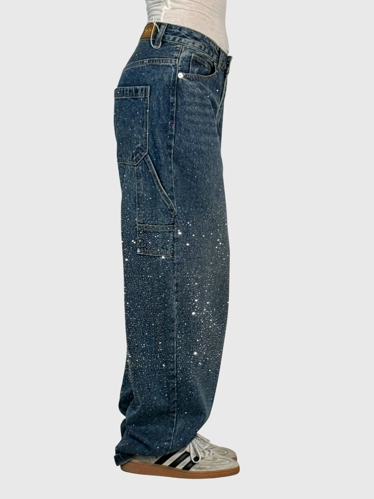 Kimberly – Kvinnors Glittrande Diamant Denimbyxor