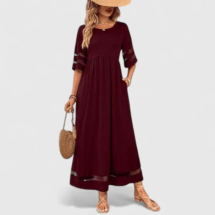 Delymarina – Elegant Midi Klänning