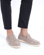 Loafers i läder och mocka