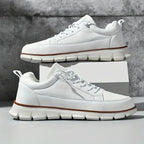 Stödjande sneakers i läder