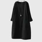 Grace – Avslappnad Corduroy Midi Klänning