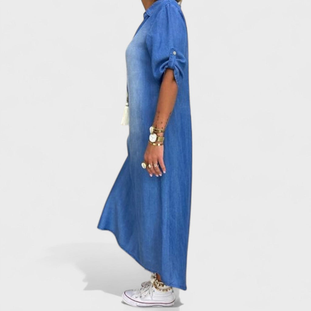 Mirka – sommarklänning i jeansstil