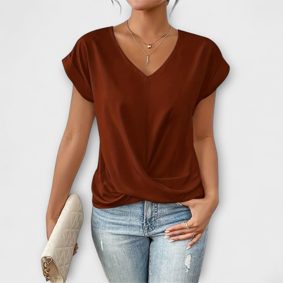 Carlinda – Elegant V-ringad topp