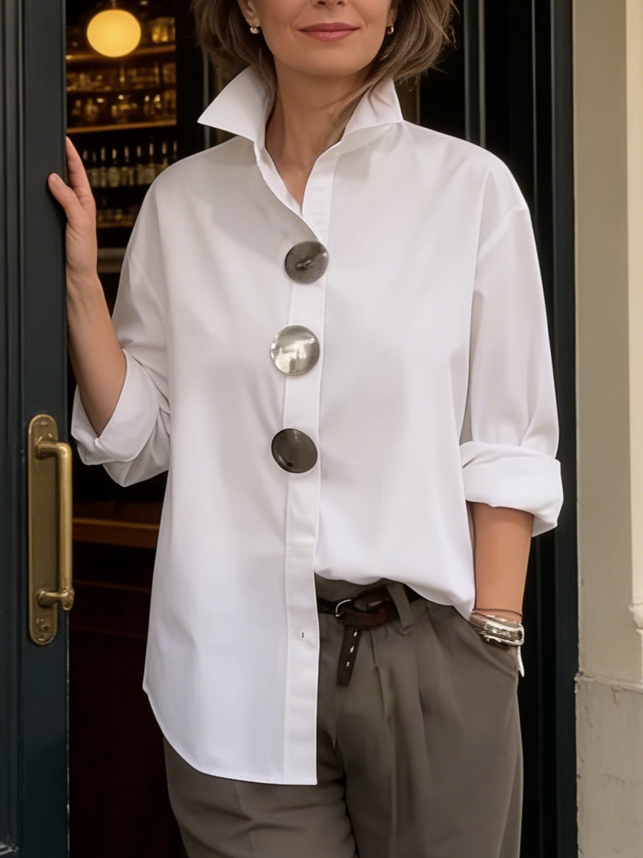 Sophie | Elegant blus med stora knappar