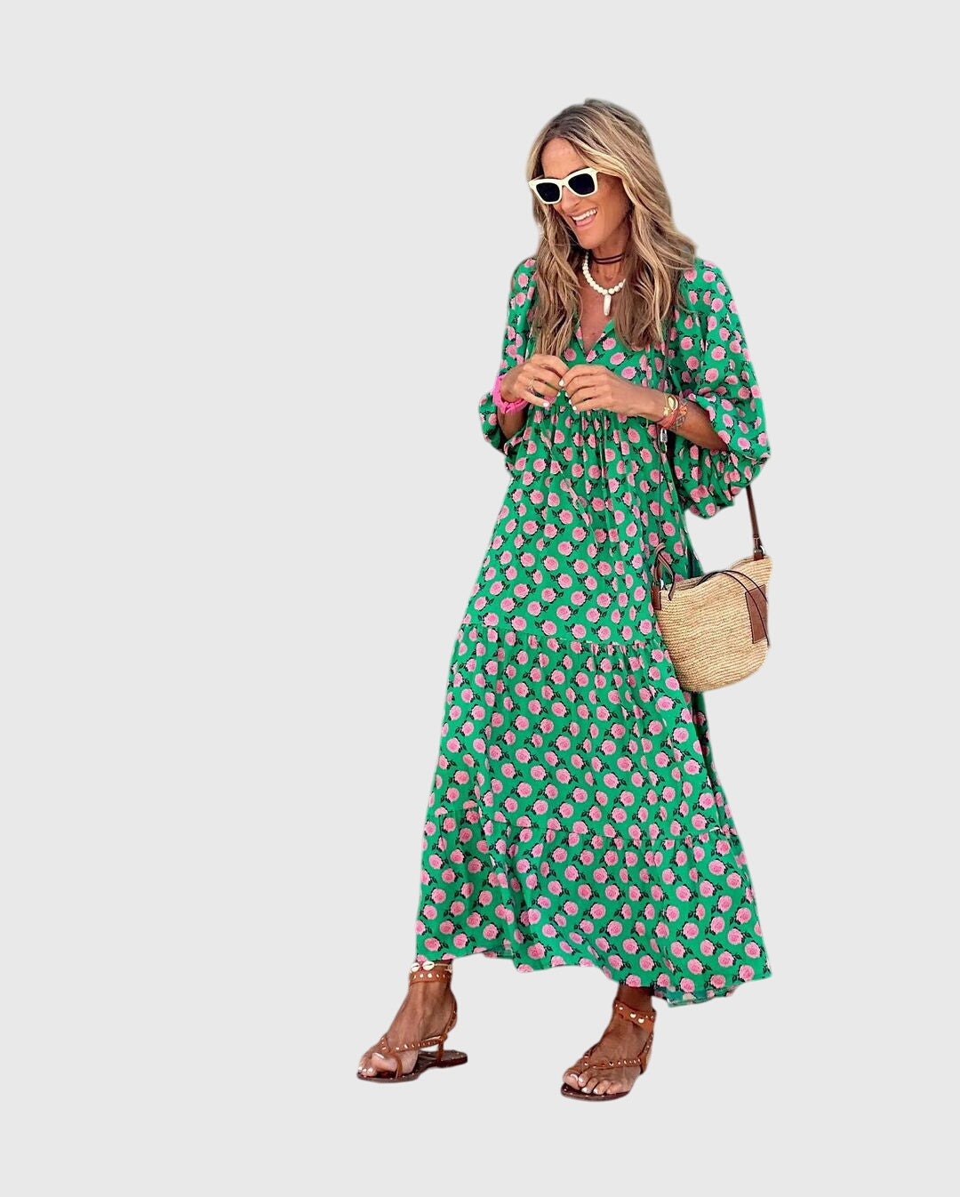 Sarah – Boho Maxi Klänning