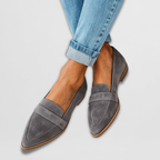 Helen – Ortopediska mjuka mocka loafers
