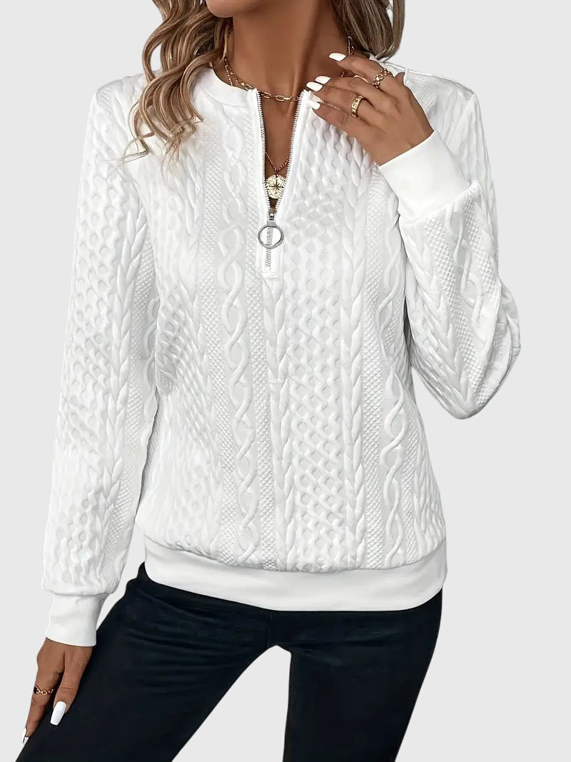 Nora – Med dragkedja blus