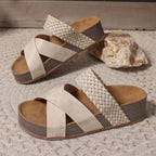 Flätade eleganta sandaler