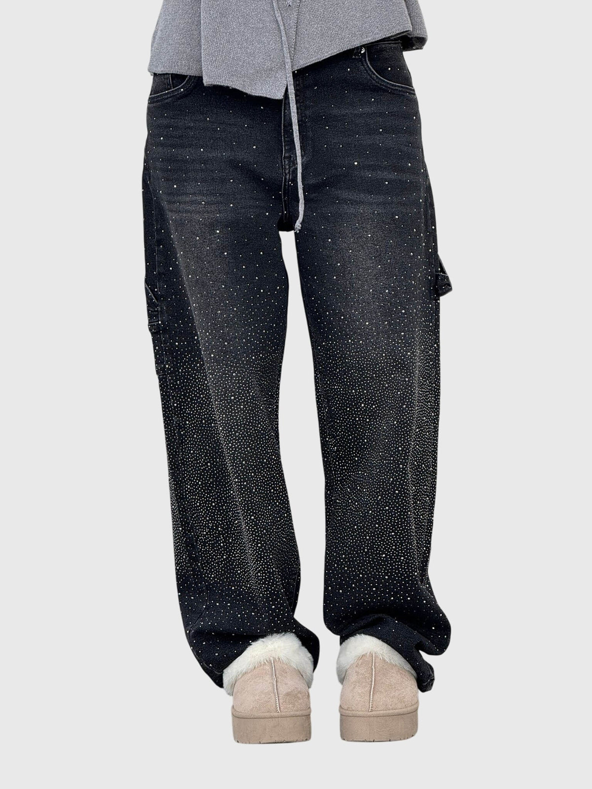 Kimberly – Kvinnors Glittrande Diamant Denimbyxor