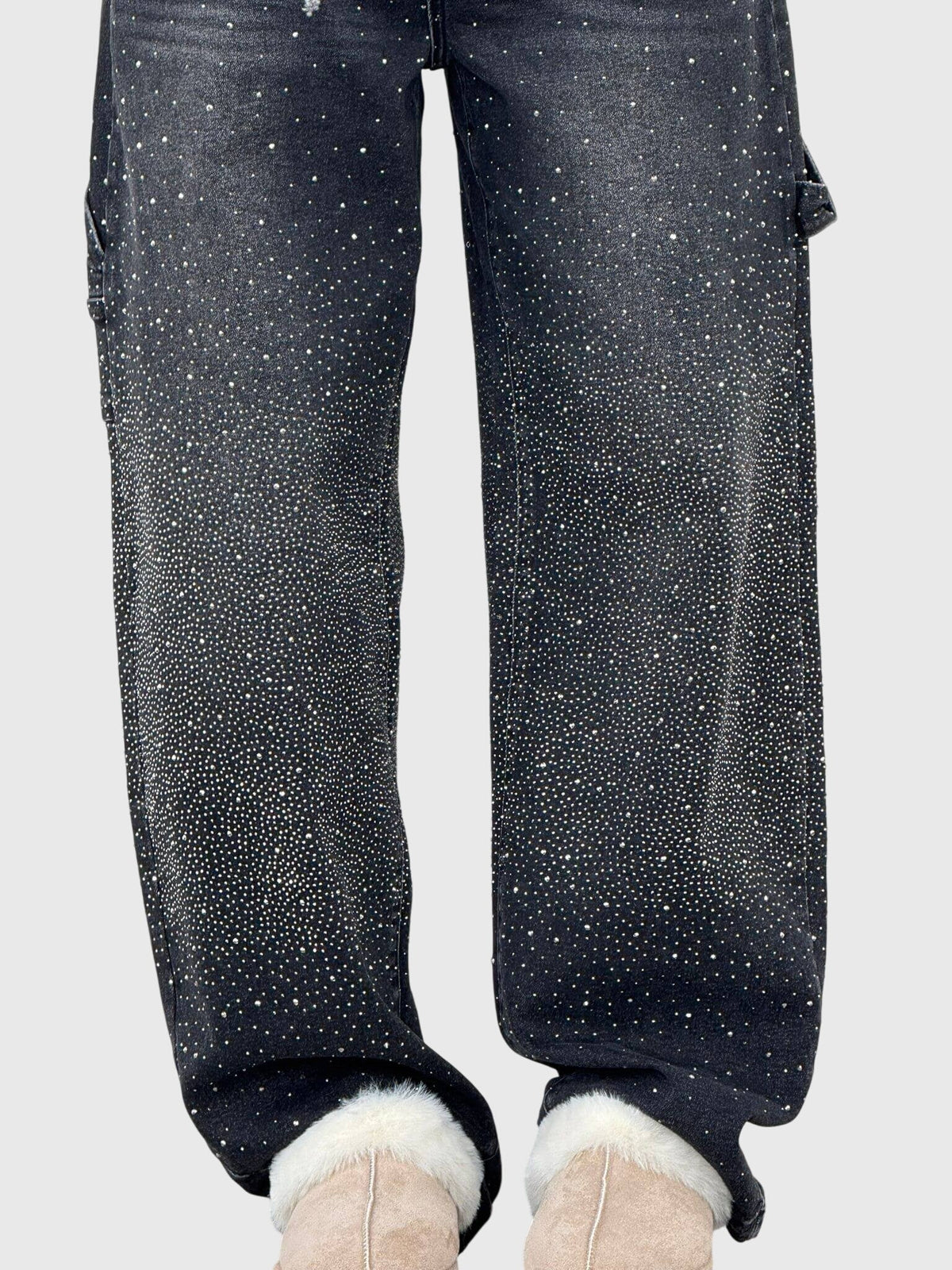 Kimberly – Kvinnors Glittrande Diamant Denimbyxor