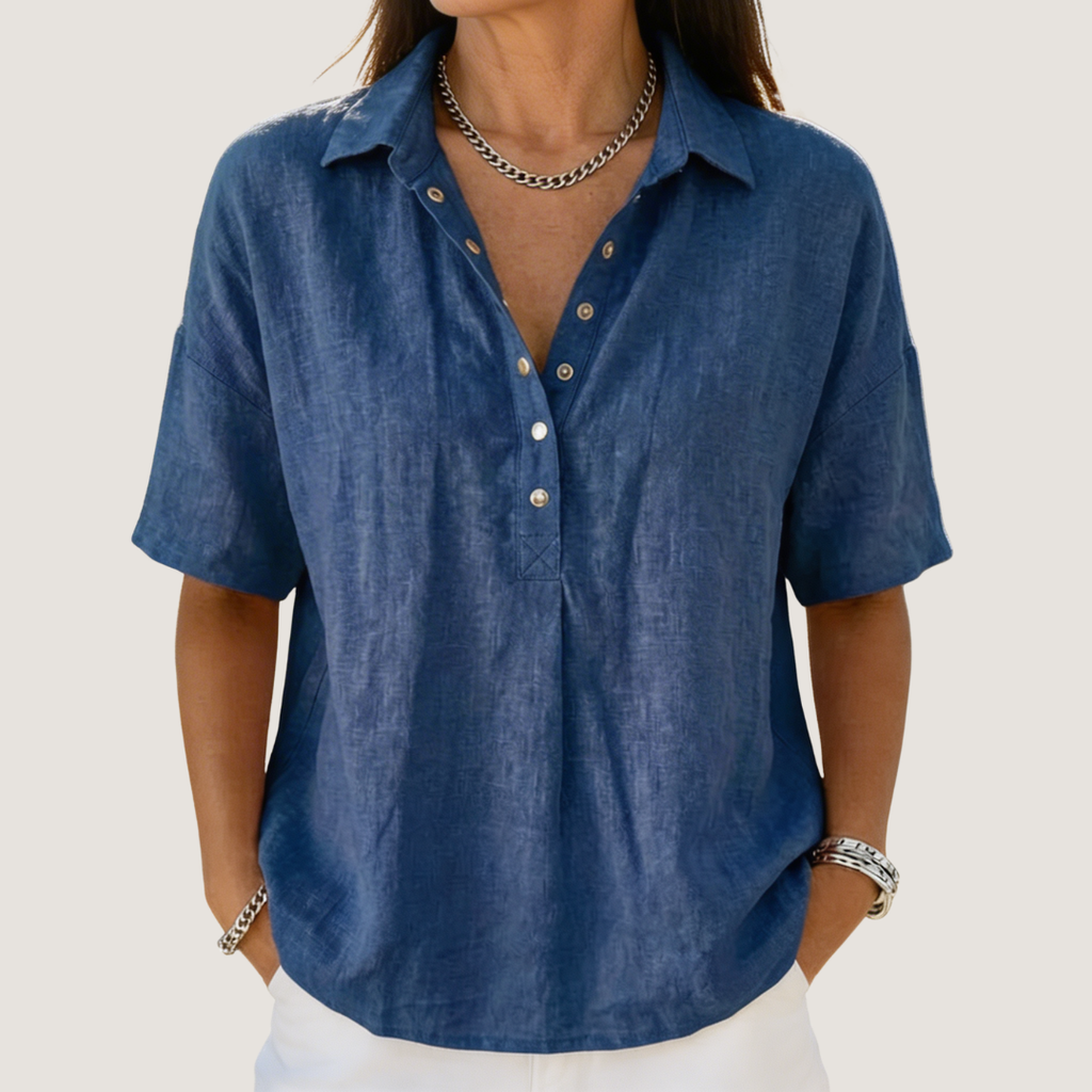 Willow | Blus med krage och knappar