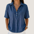 Willow | Blus med krage och knappar