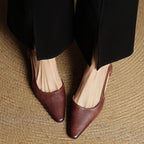 Élina | Slingback-pumps i läder