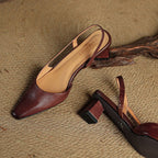Élina | Slingback-pumps i läder