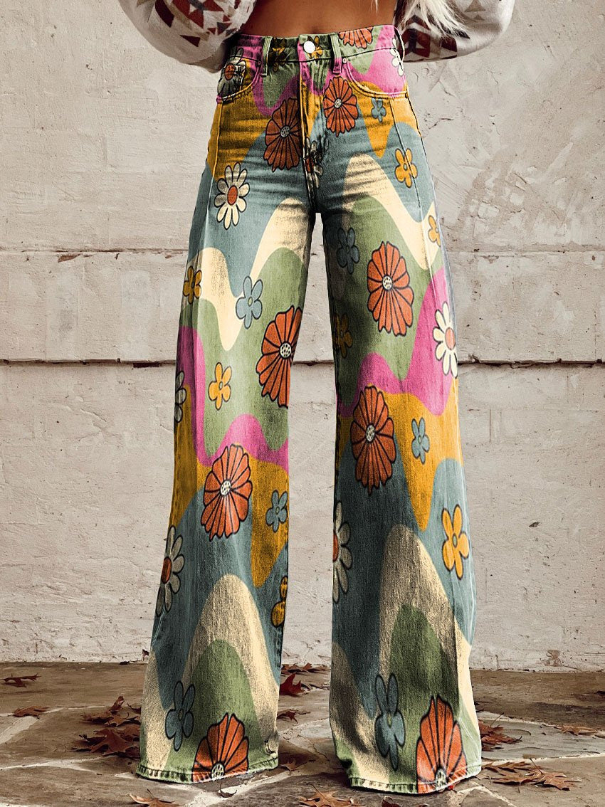 Vida bohemiska jeans med blommönster | Design 4