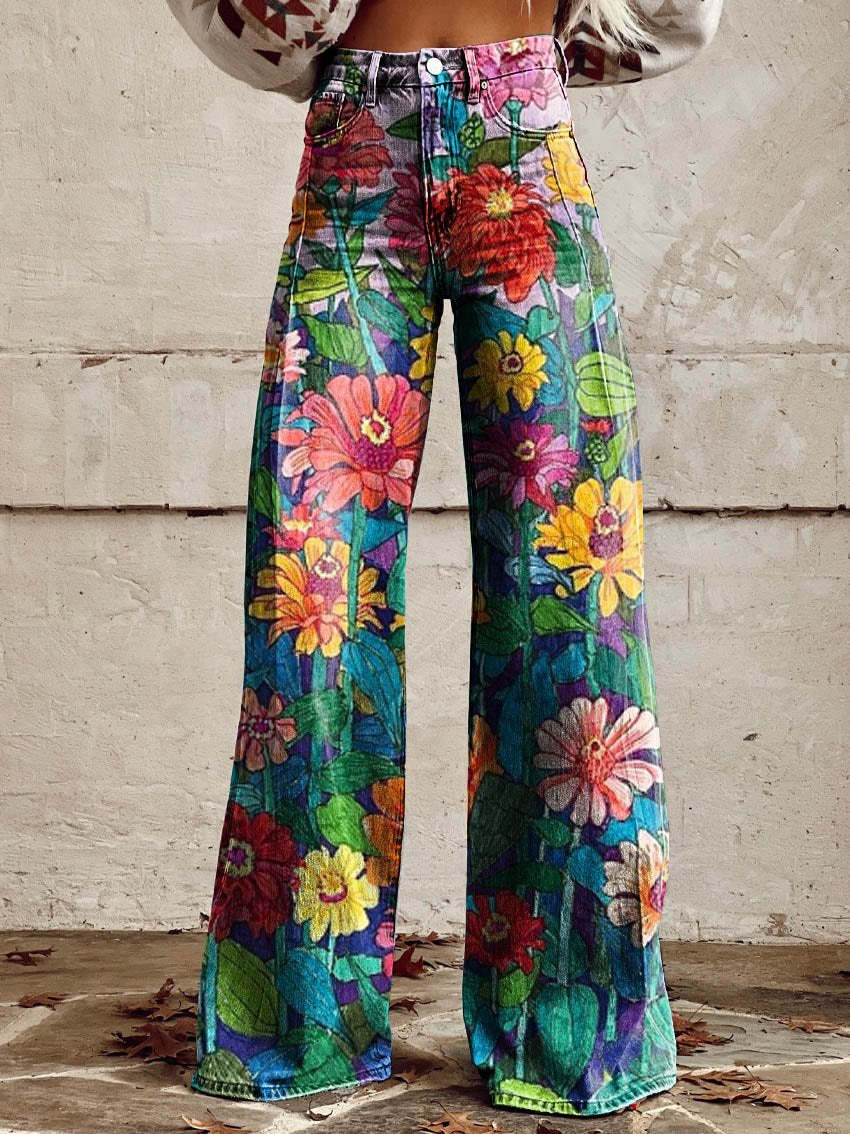 Vida bohemiska jeans med blommönster | Design 10