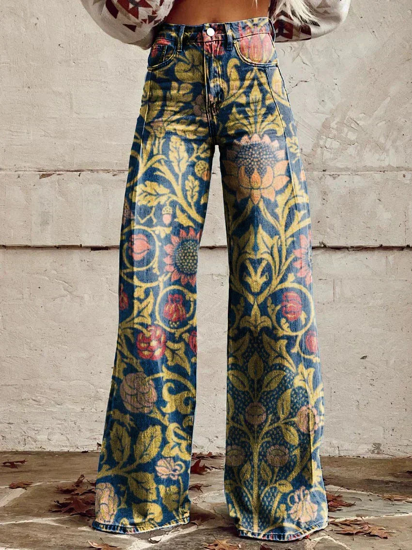 Vida bohemiska jeans med blommönster | Design 7
