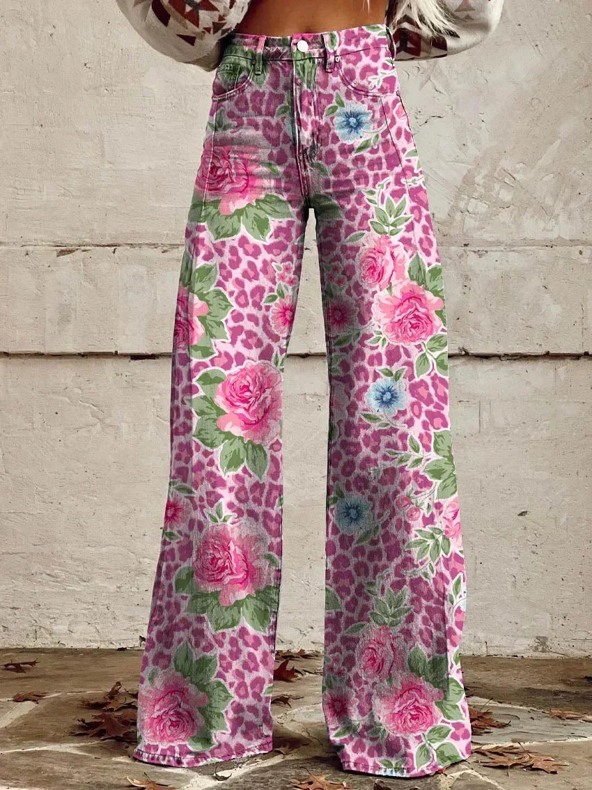 Vida bohemiska jeans med blommönster | Design 3