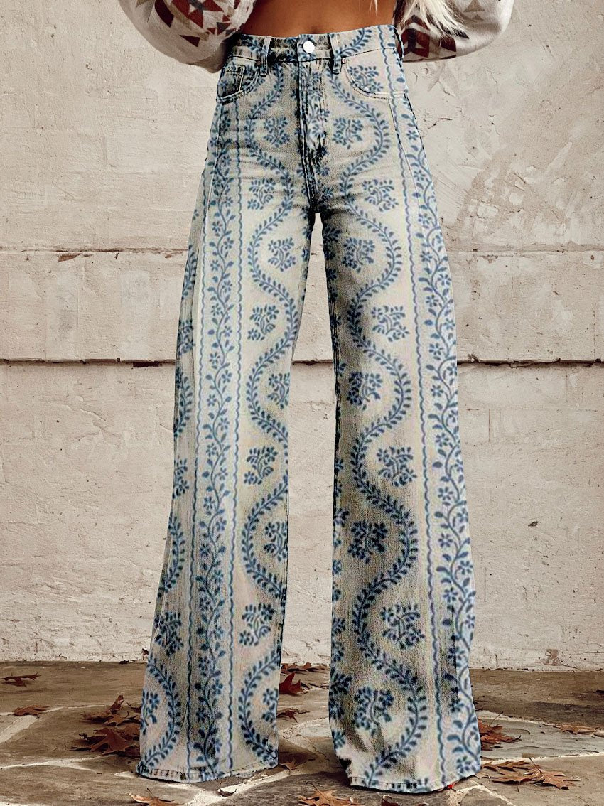 Vida bohemiska jeans med blommönster | Design 2