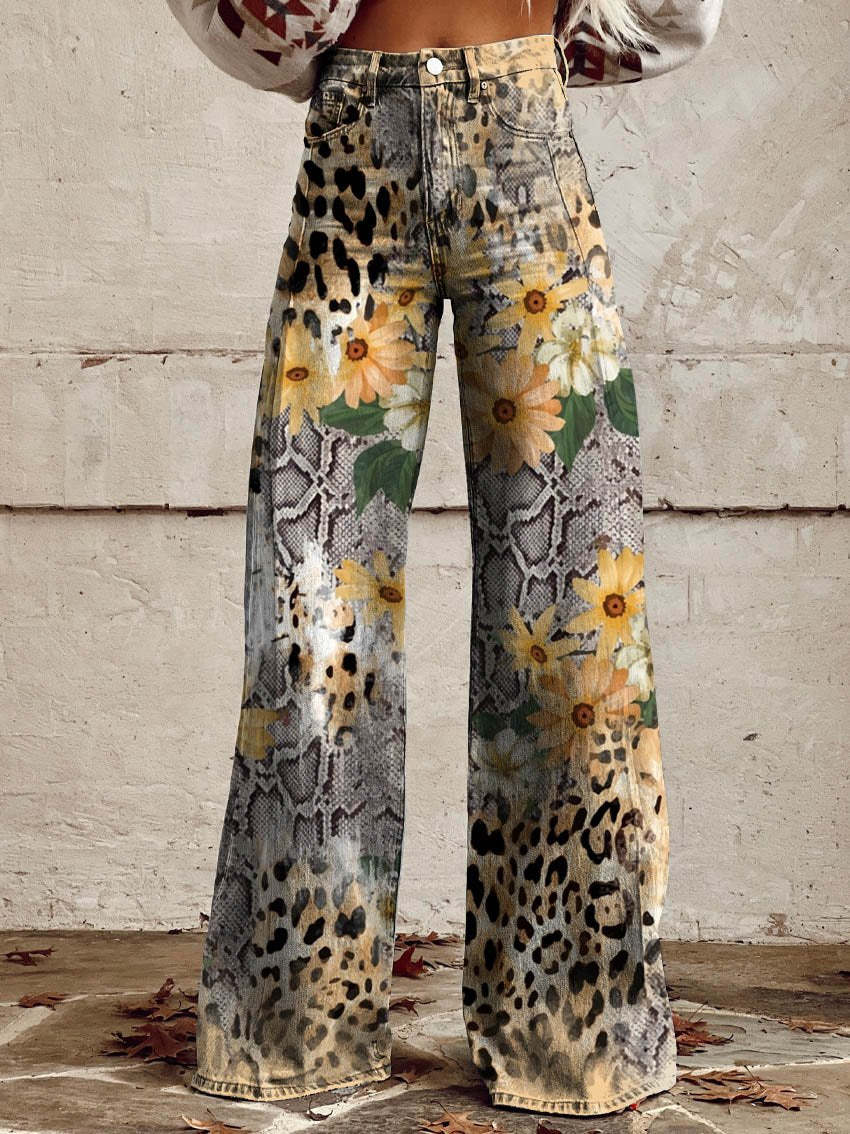 Vida bohemiska jeans med blommönster | Design 5