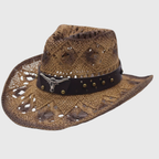 Aurelin – Cowboyhatt med bred skärm och dekorativt band för sommaren