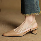 Élina | Slingback-pumps i läder