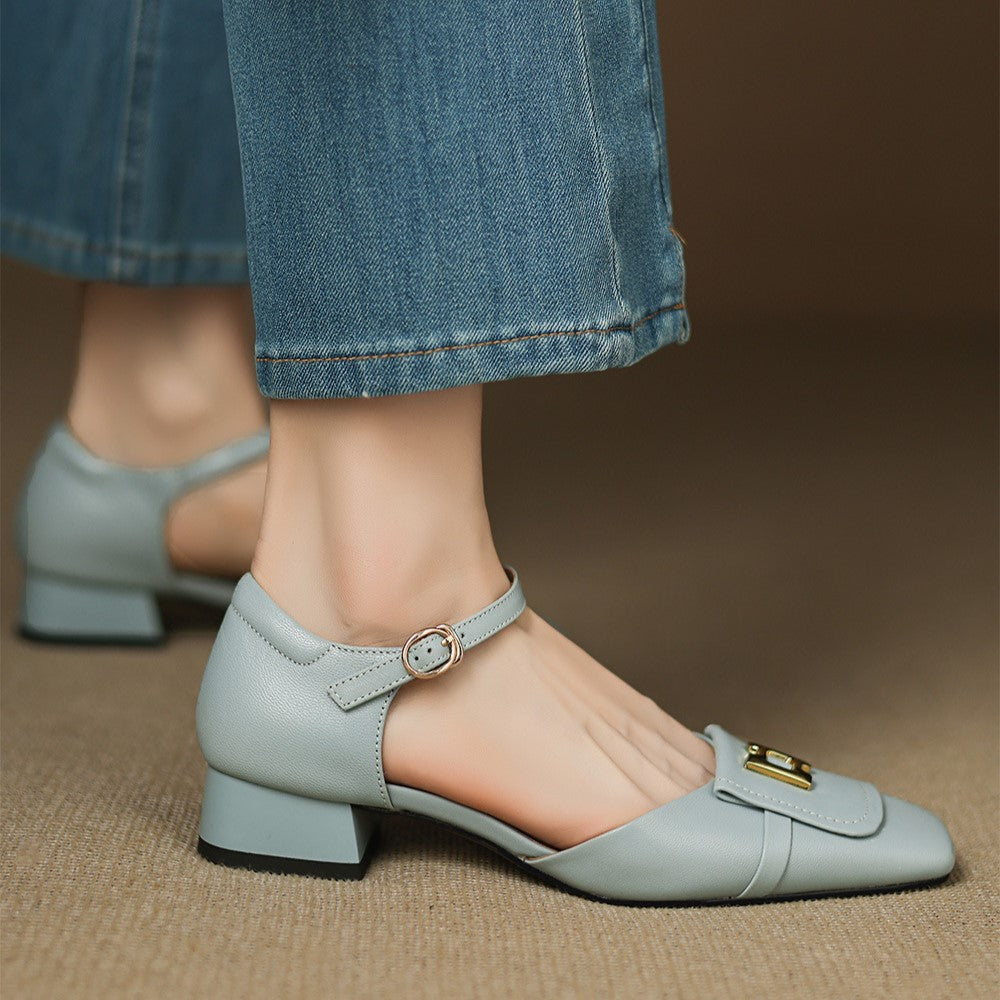 Florence | Mary Janes i läder med spänne