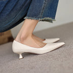 Mathilde | Smala pumps med låg klack
