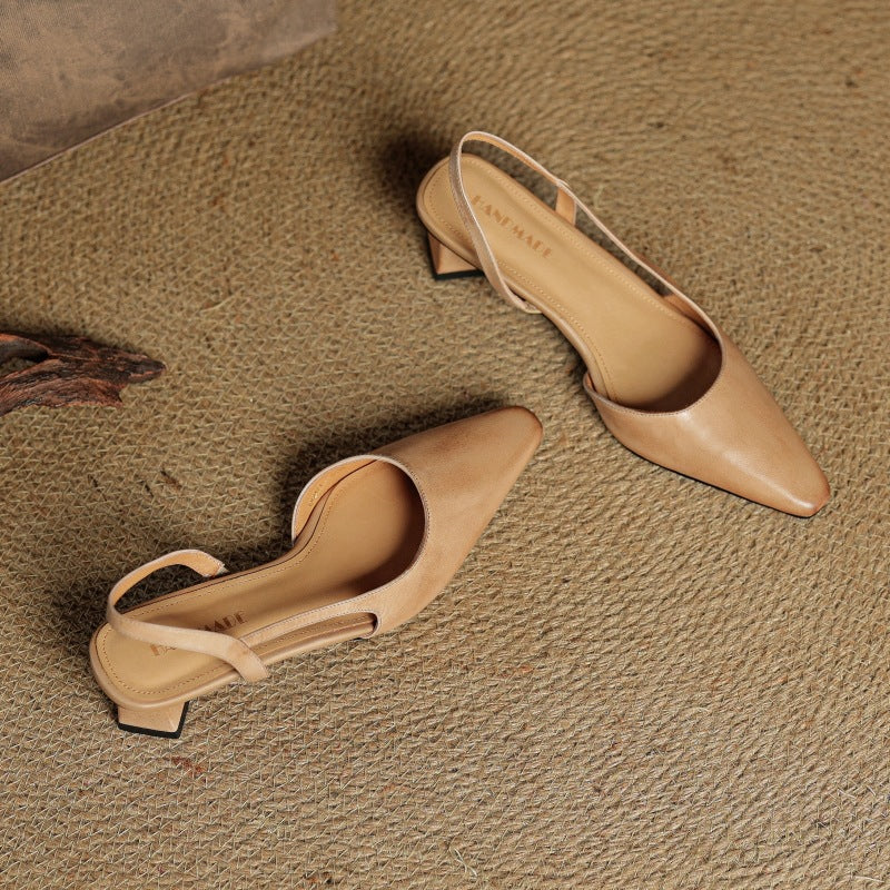 Élina | Slingback-pumps i läder