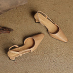 Élina | Slingback-pumps i läder