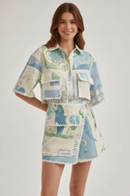 Harper – Kvinnors Patchwork Tvådelat Set Shorts