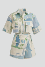 Harper – Kvinnors Patchwork Tvådelat Set Shorts