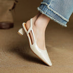 Élina | Slingback-pumps i läder