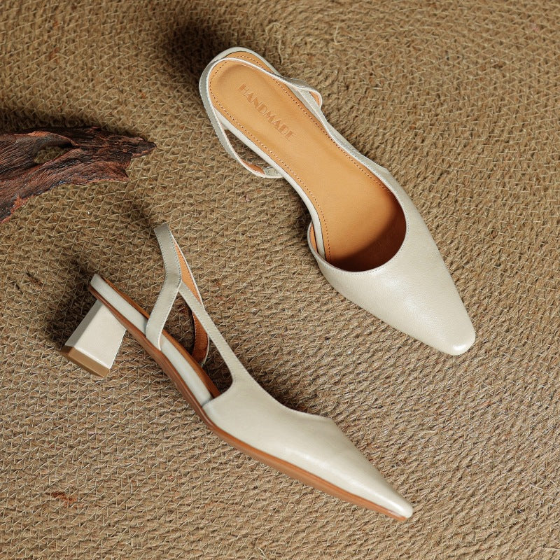 Élina | Slingback-pumps i läder