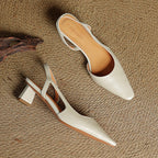 Élina | Slingback-pumps i läder