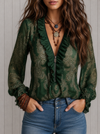 Éléonore | Sofistikerad blus med volanger