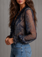 Éléonore | Sofistikerad blus med volanger