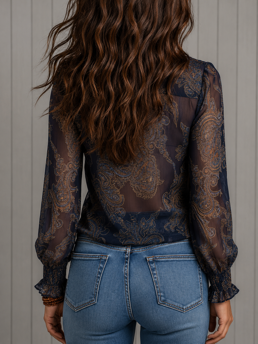 Éléonore | Sofistikerad blus med volanger
