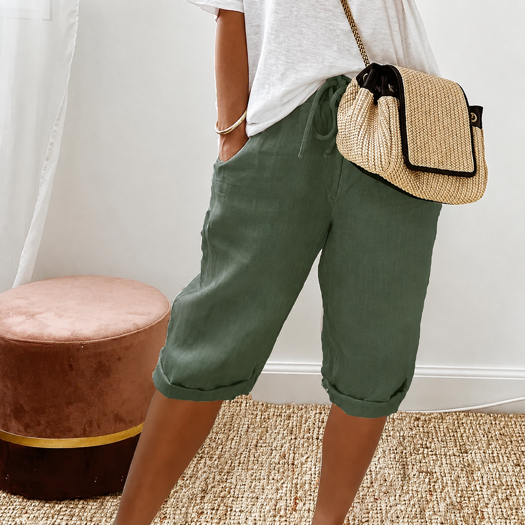 Camille | Capri-shorts med dragsko