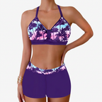 Chloe – Damens Ribbad Högmidjad Bikini Baddräkt