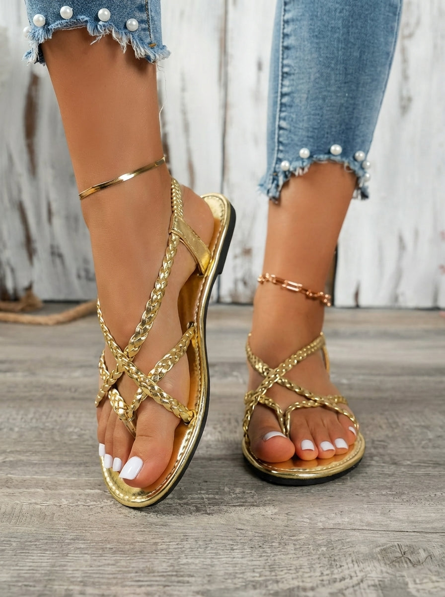 Isabelle | Fina sandaler med metallisk finish
