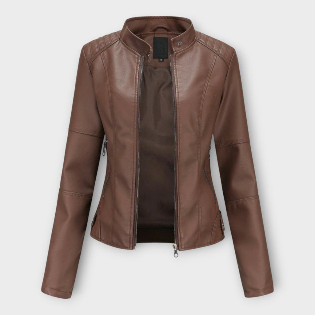 Elegant skinnjacka med modern silhuett
