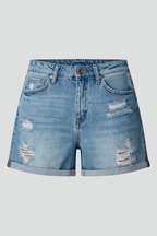 Charlotte – Damens Casual Shorts med Sliten Franskant